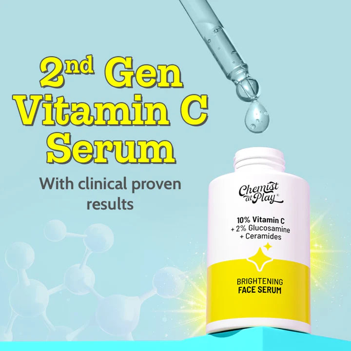 10% Vitamin C Serum with 2% Glucosamine for Glowing Skin - 10 ml